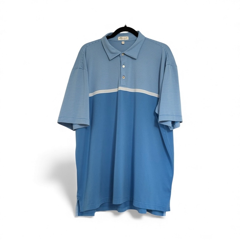 Peter Millar Summer Comfort Blue River Polo size XL‎